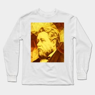 Charles Spurgeon Golden Colourful Portrait | Charles Spurgeon Artwork 10 Long Sleeve T-Shirt